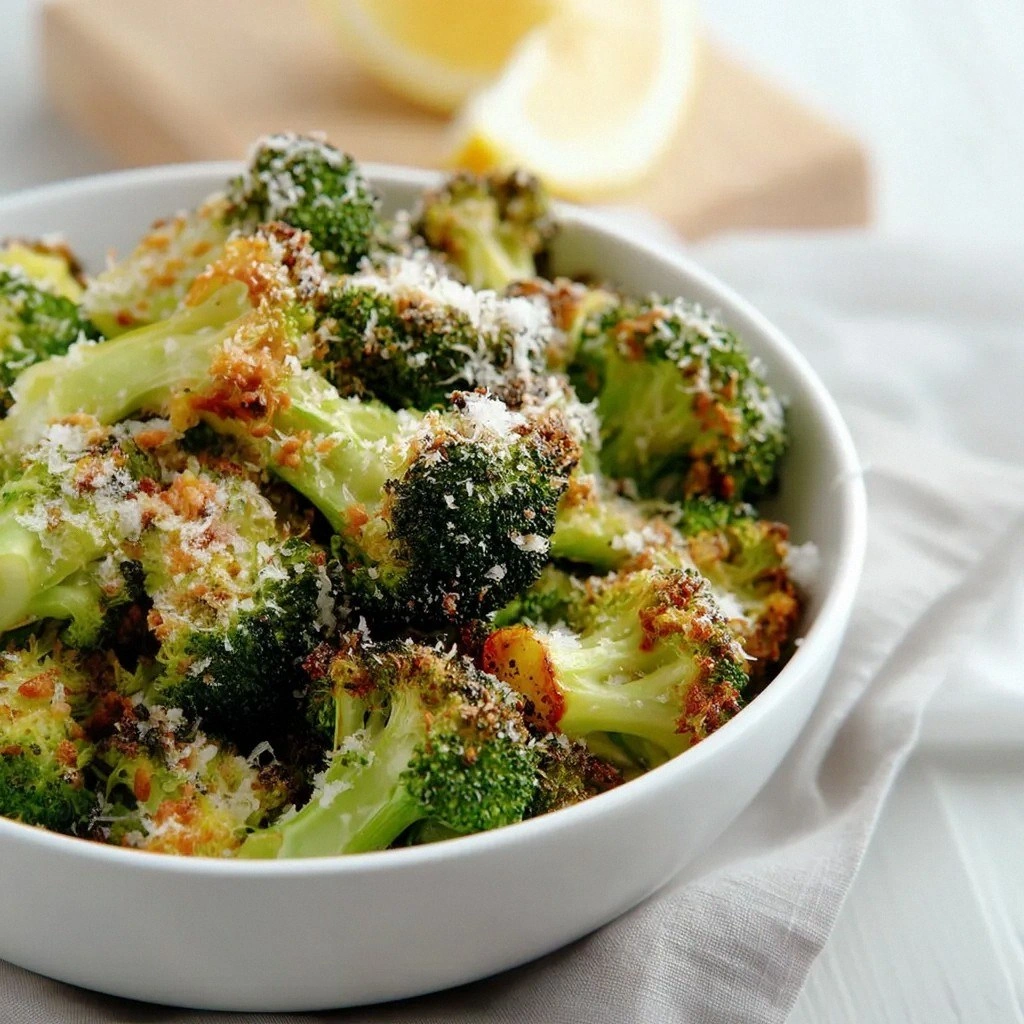 Crispy Parmesan Crusted Brocco