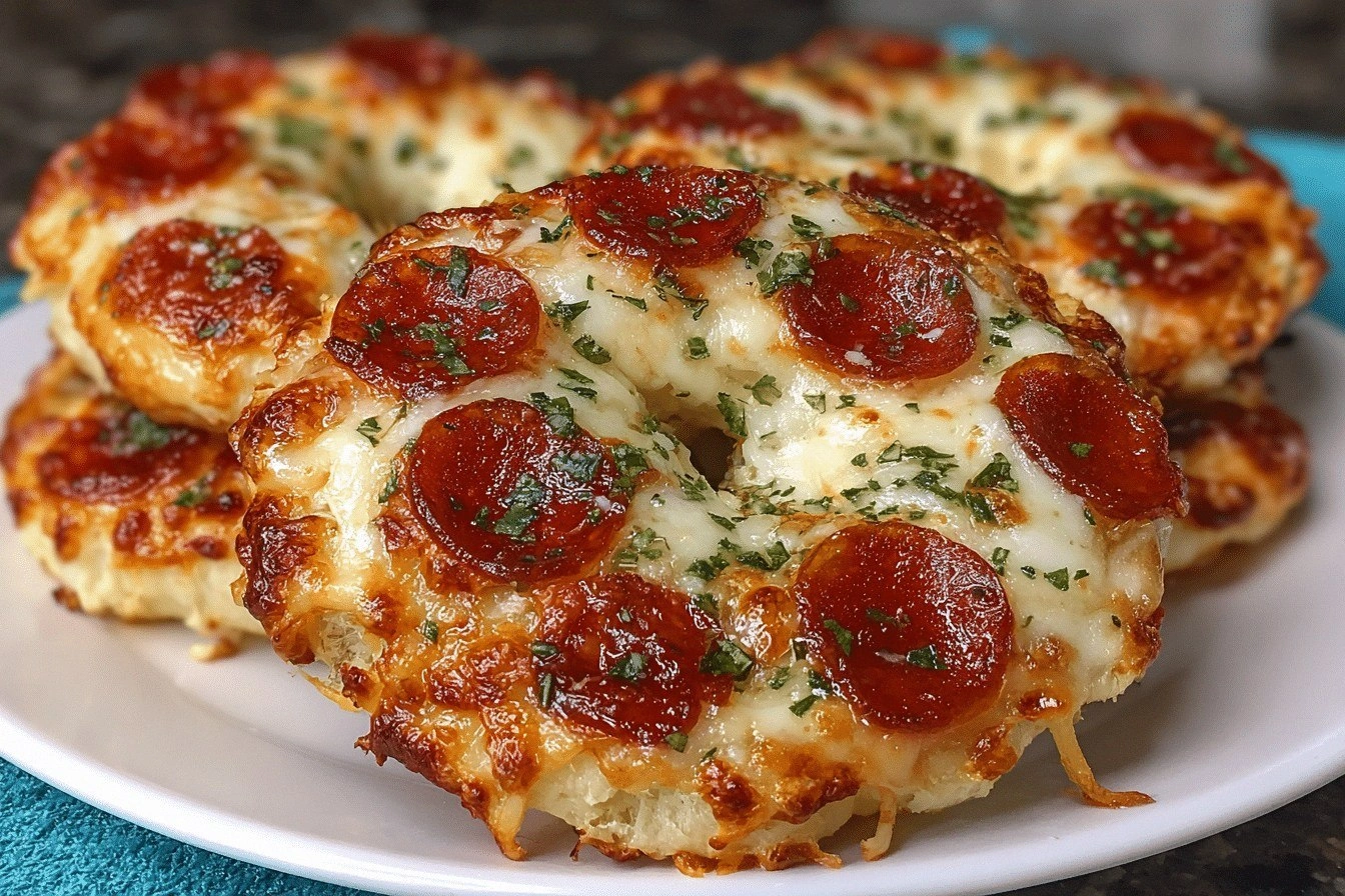 Crispy Pizza Bagels in the Air