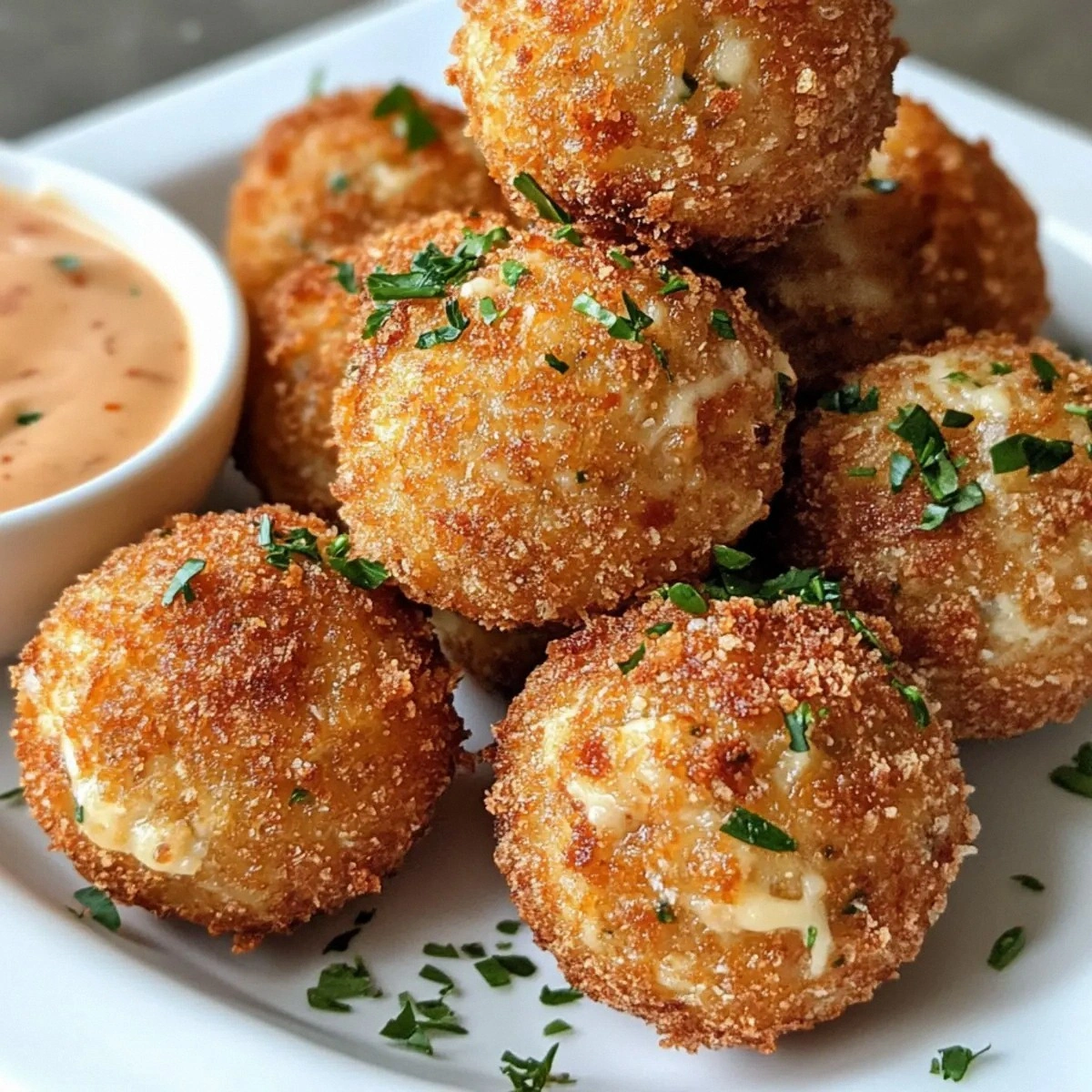 Crispy Reuben Balls with Spicy Thousand Island Sauce Bliss