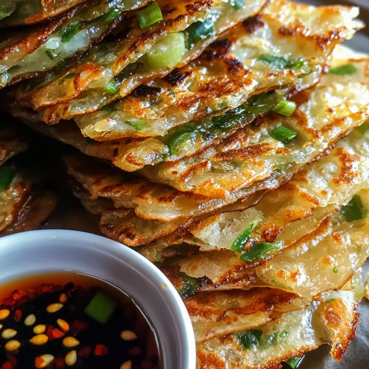 Crispy Rice Paper Scallion Pancakes You Can’t Resist