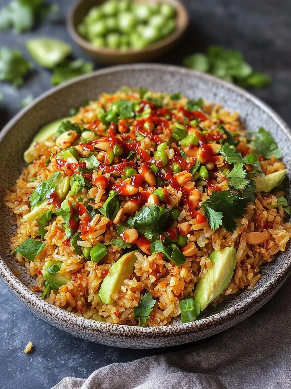 Crispy Rice Salad with Peanut-