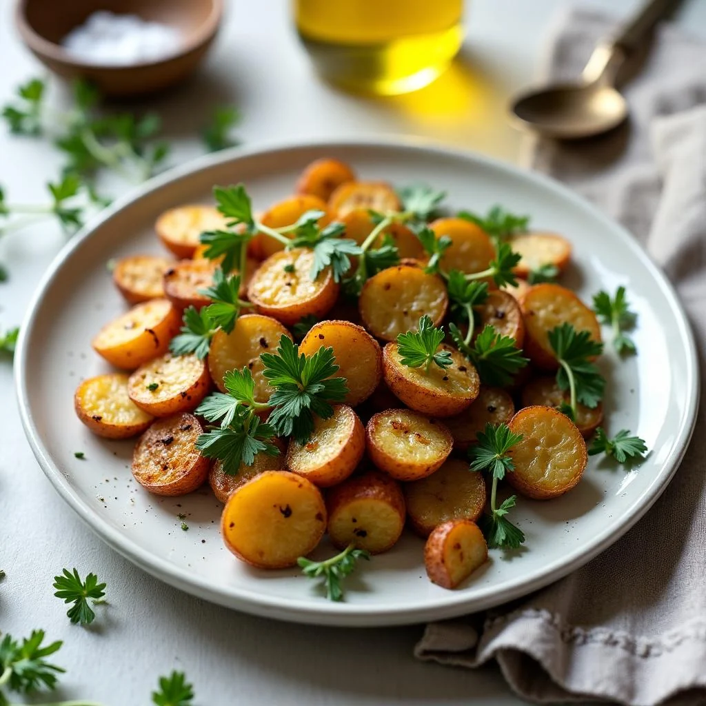 Crispy Roasted Garlic Potatoes