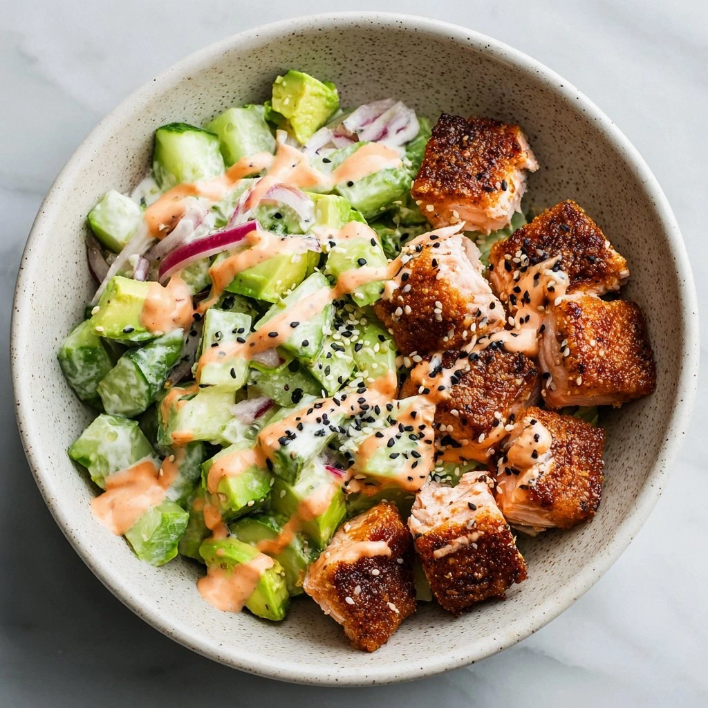 Crispy Salmon Bowl with Creamy