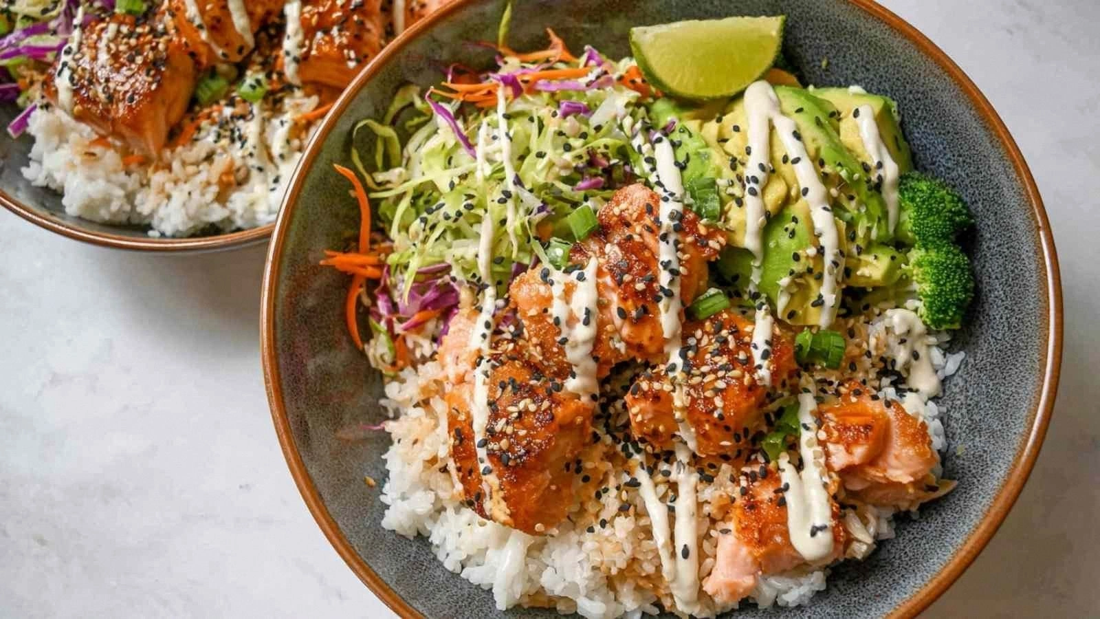 Crispy Salmon Bowls