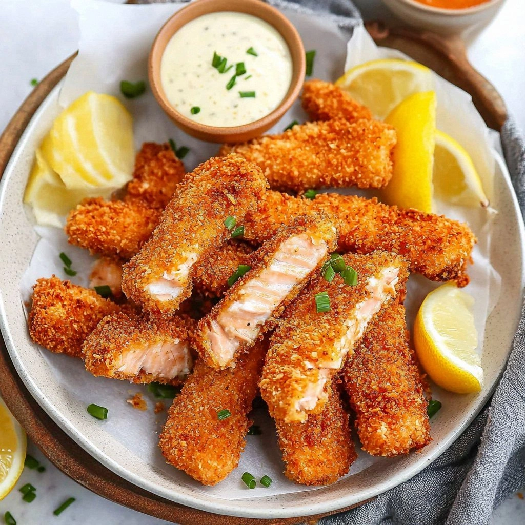 Crispy Salmon Fish Sticks