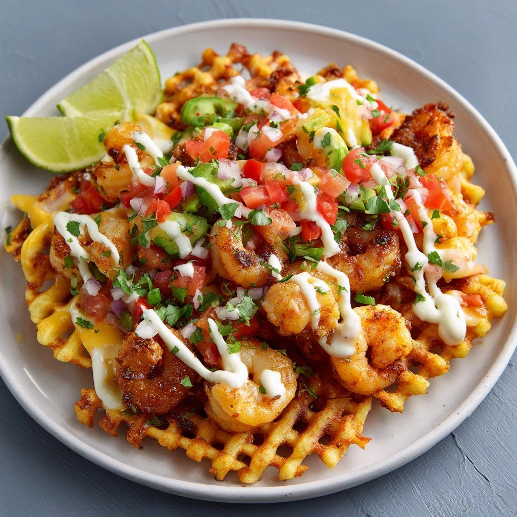 Crispy Shrimp & Waffle Fry Nac