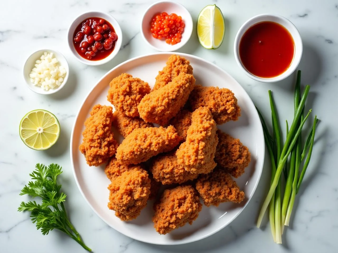 Ingredients for Crispy Southern Fried Chicken