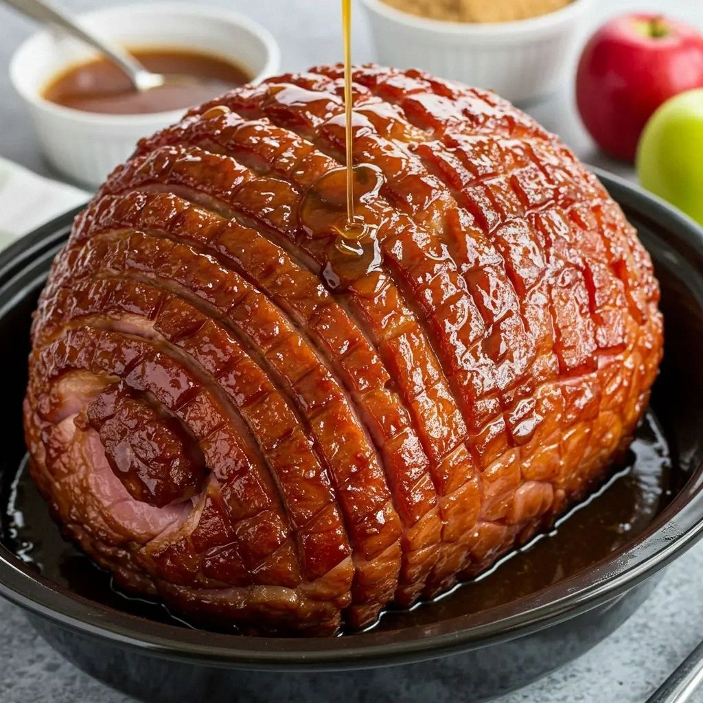 Crock Pot Ham with Brown Sugar