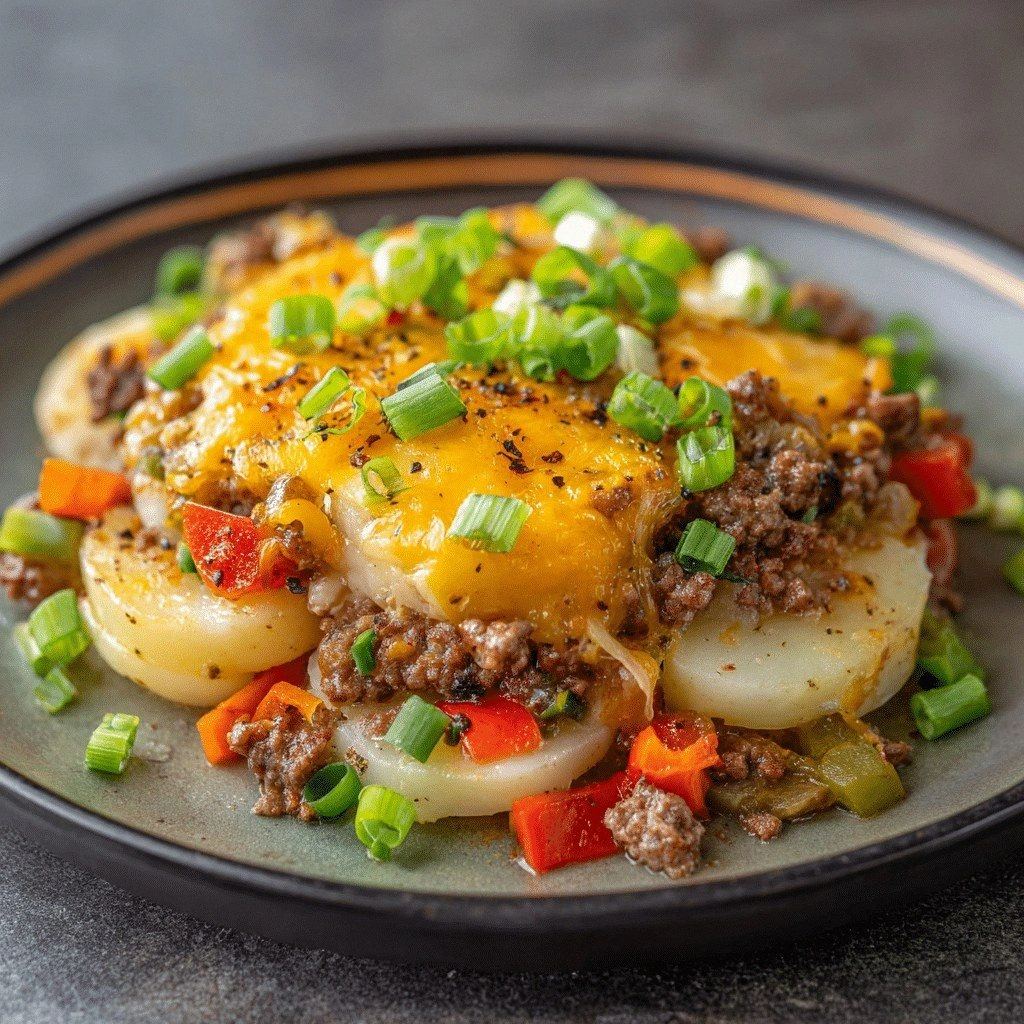 Crockpot Cheesesteak Potato Ca