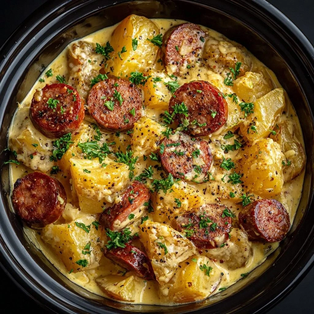 Crockpot Cheesy Potatoes and K