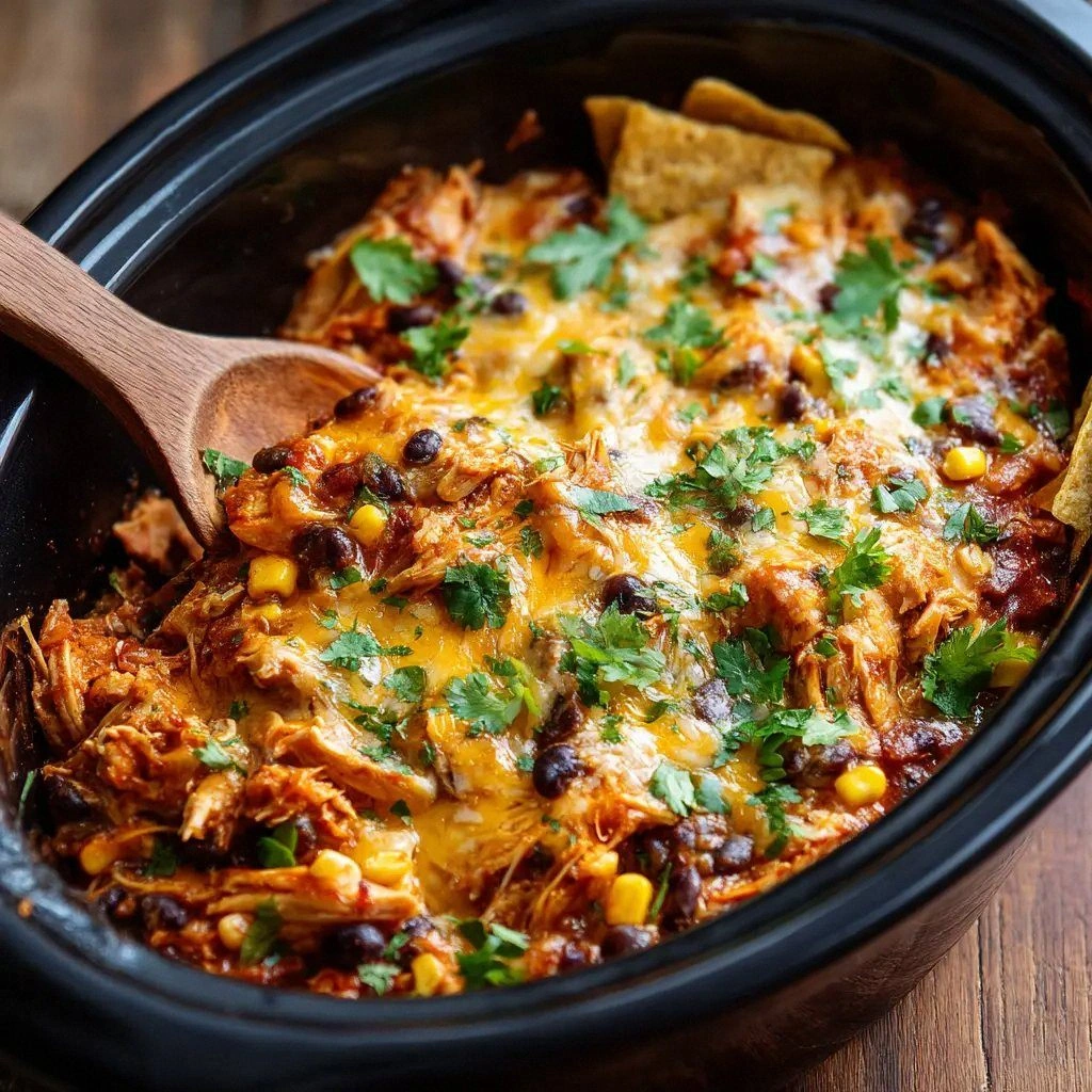 Crockpot Chicken Enchilada Cas