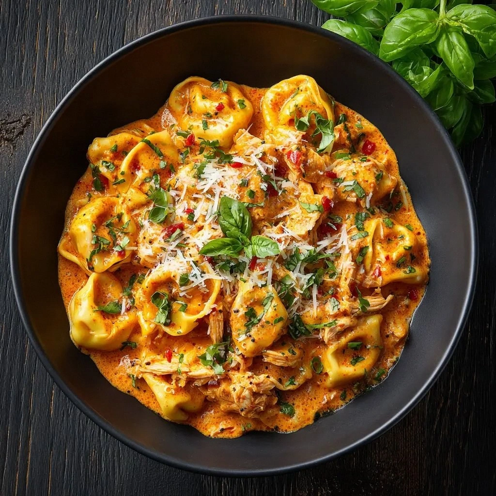Crockpot Chicken Tortellini: T
