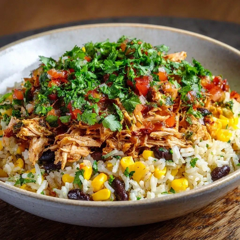 Crockpot Fiesta Chicken and Ri
