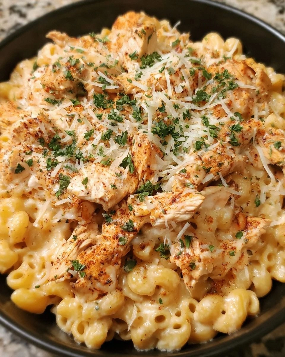 Crockpot Garlic Parmesan Chicken Pasta
