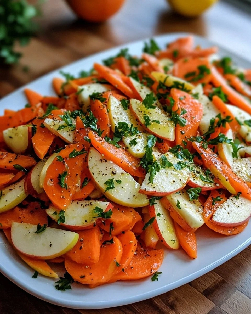 Crunchy Apple & Carrot Salad with Creamy Citrus Dressing: A Fresh Delight!