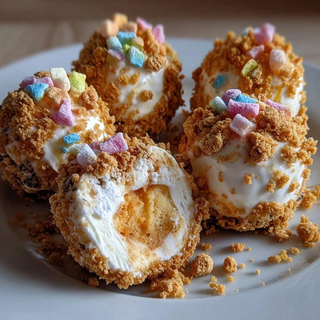 Crunchy Cotton Candy Cheesecake Bombs That Delight!