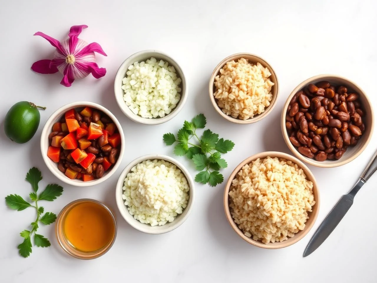 Ingredients for Cuban Style Rice And Beans