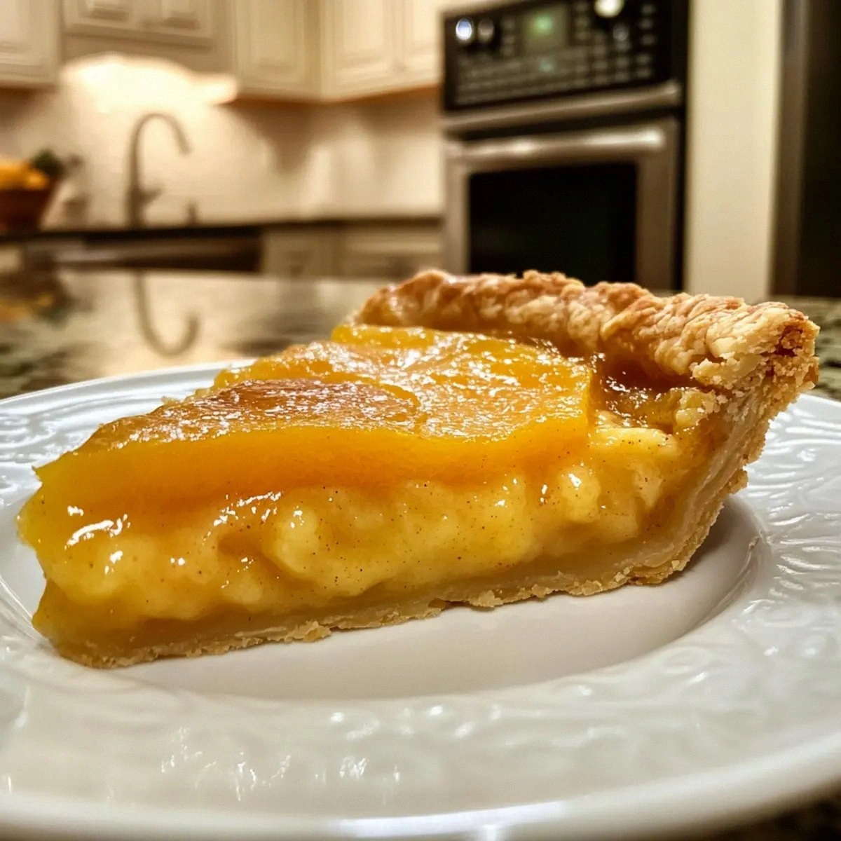 Custard Peach Pie – Summer’s Creamy Slice of Happiness