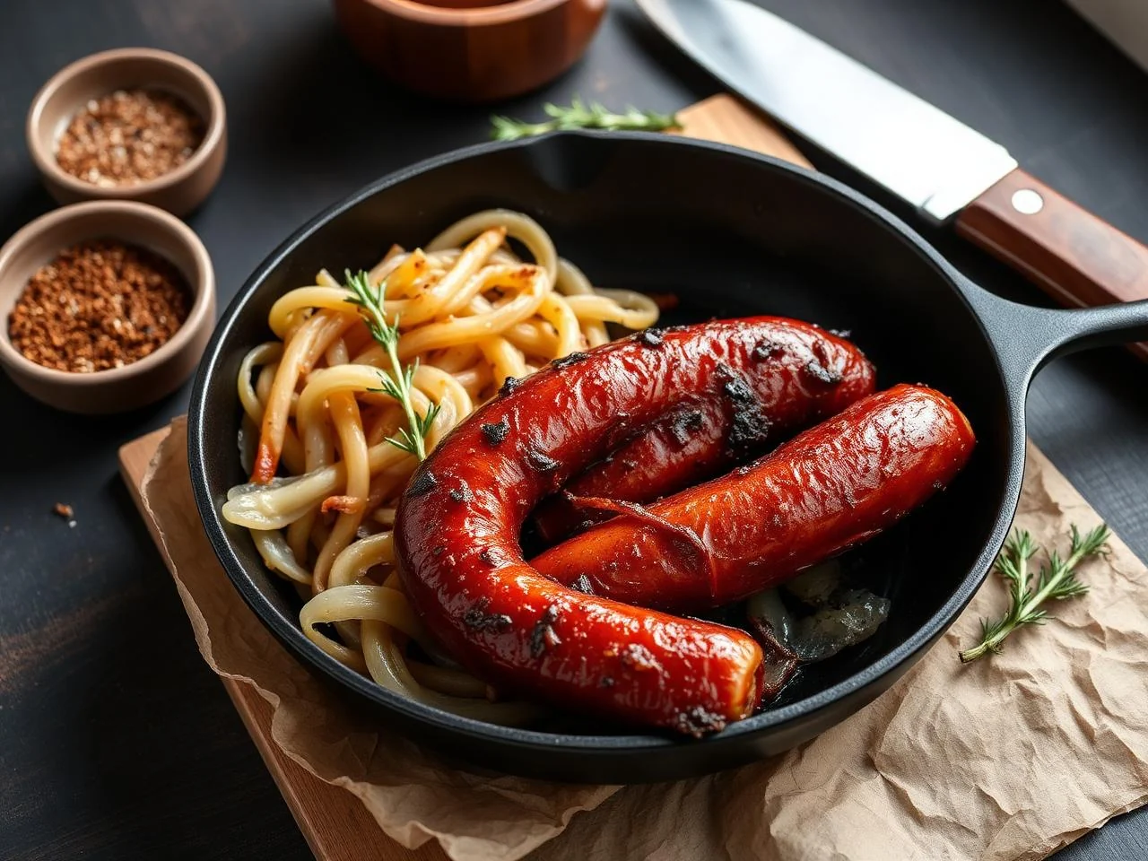 Czech Sausage And Sauerkraut