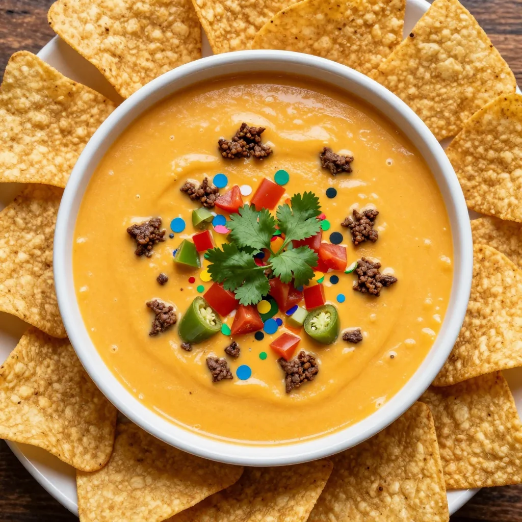 NFL Game Day Slow Cooker Queso Dip for Playoff Parties