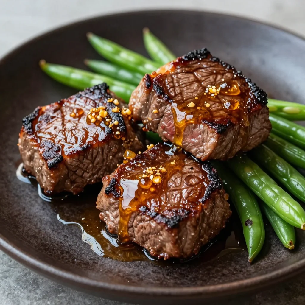 One-Pan Honey Garlic Steak Bites and Green Beans