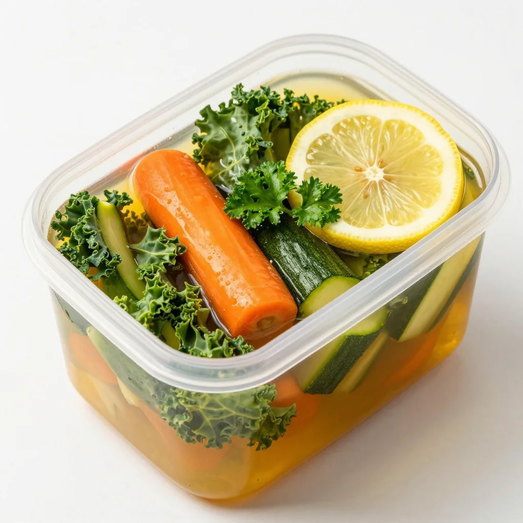 New Year Reset Detox Veggie Broth Soup for Freezer Prep Now