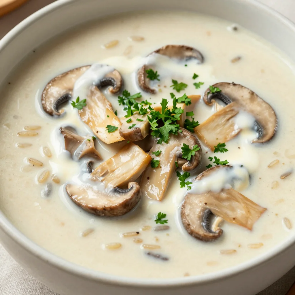 Creamy Mushroom and Wild Rice Soup for MLK Day