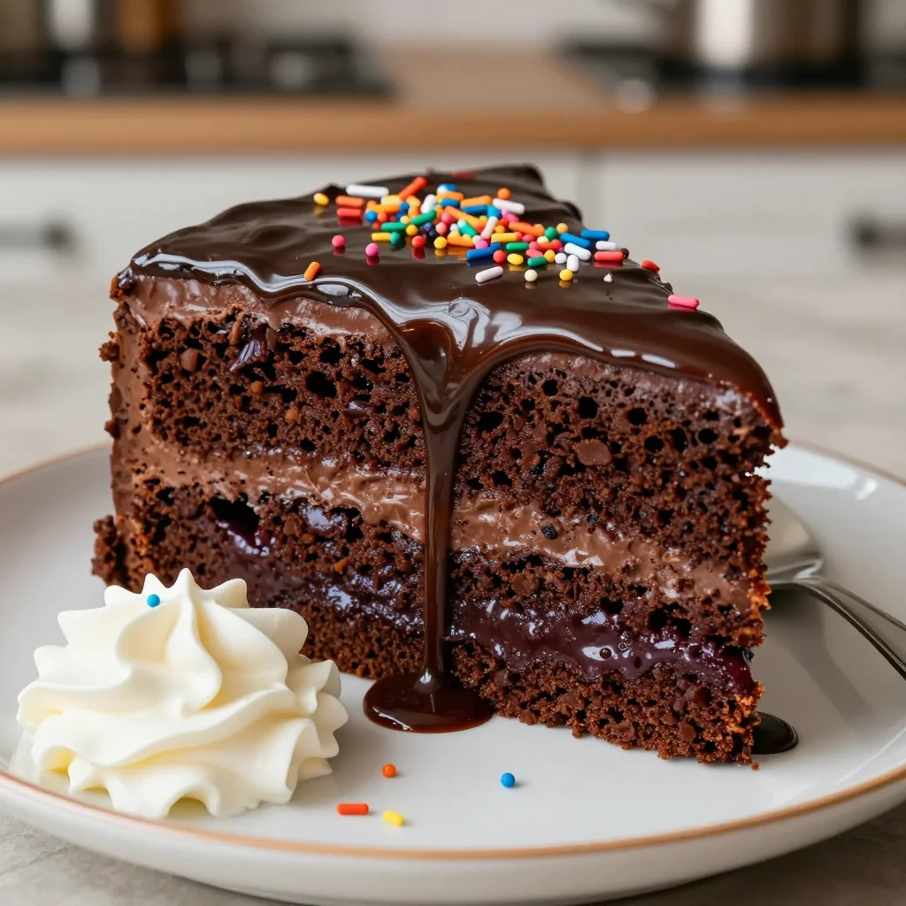 Rich and Fudgy Chocolate Cake for a Party