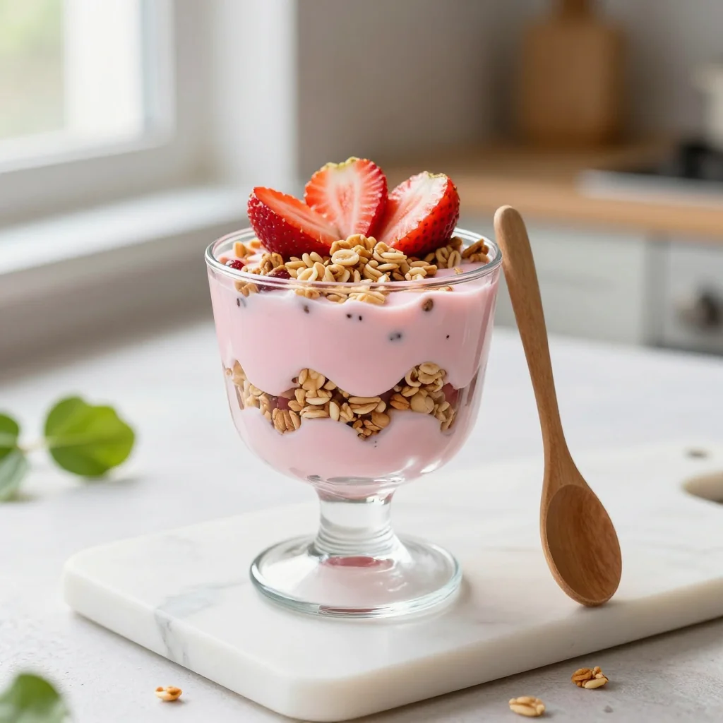 Strawberry Yogurt Parfait with Granola
