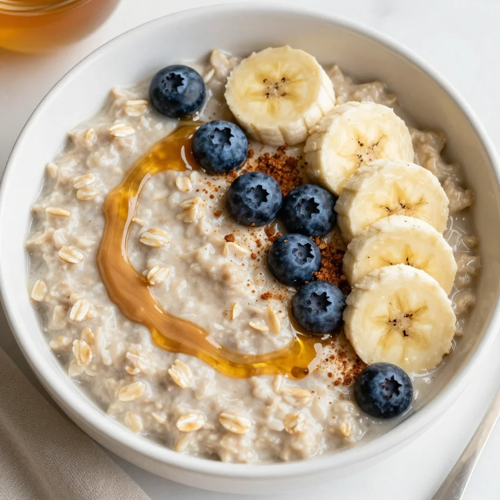 Warm Oatmeal with Almond Butter for January Mornings