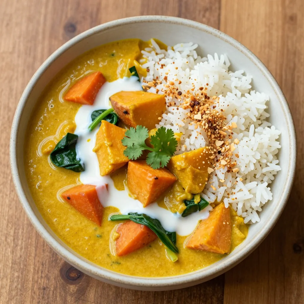 New Year's Day Slow Cooker Vegetable and Lentil Curry