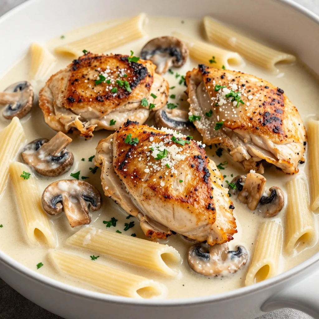 One-Pot Creamy Chicken and Mushroom for a Quick Meal