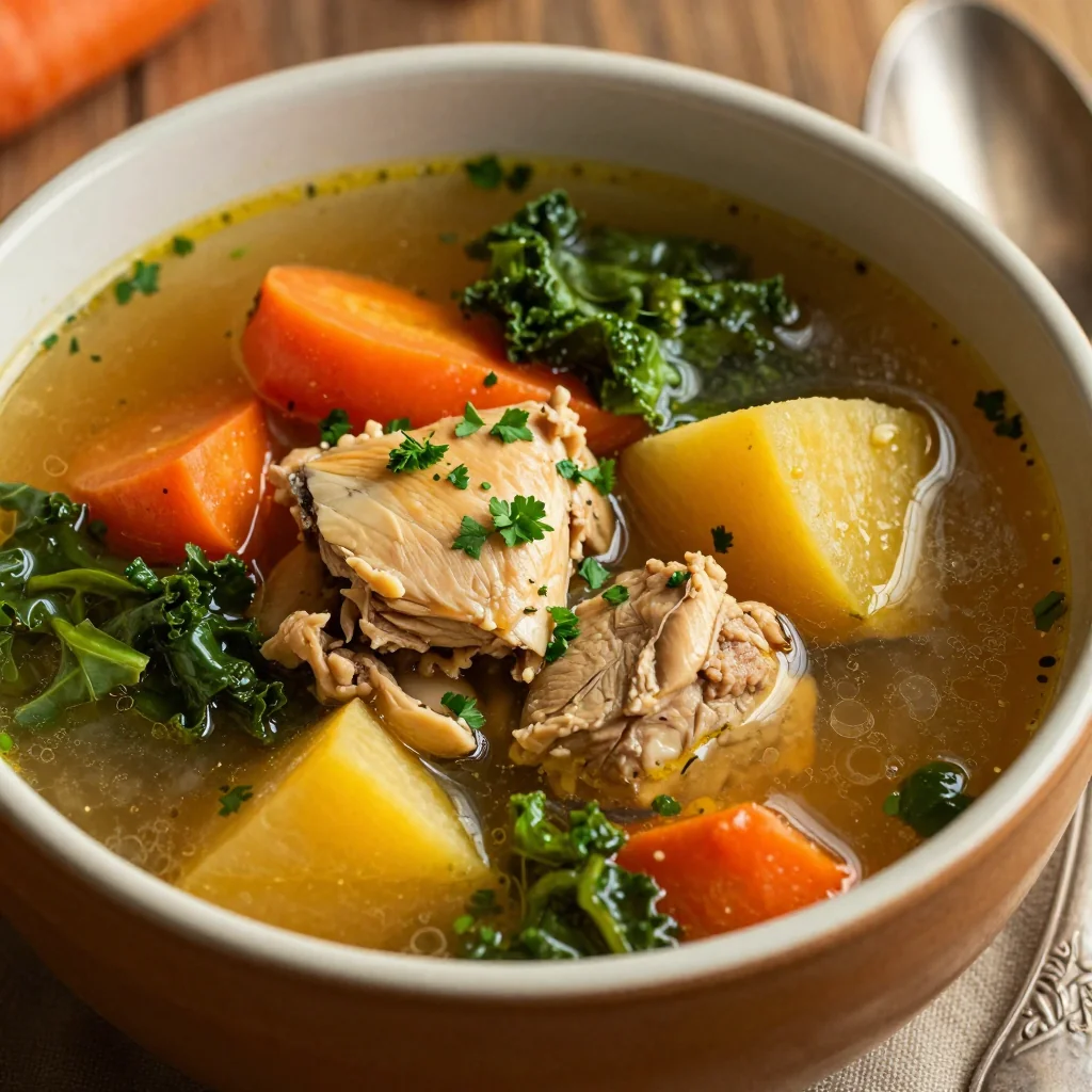 easy slow cooker chicken and winter vegetable soup for warm comfort