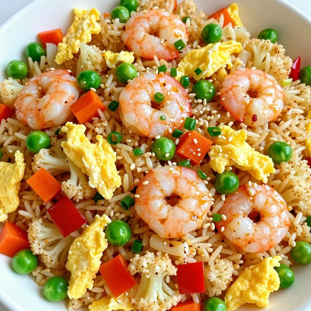 Low Calorie Cauliflower Fried Rice for Light Cravings