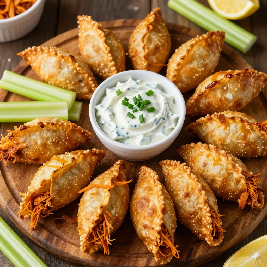 NFL Playoff Buffalo Chicken Taquitos with Blue Cheese Dip