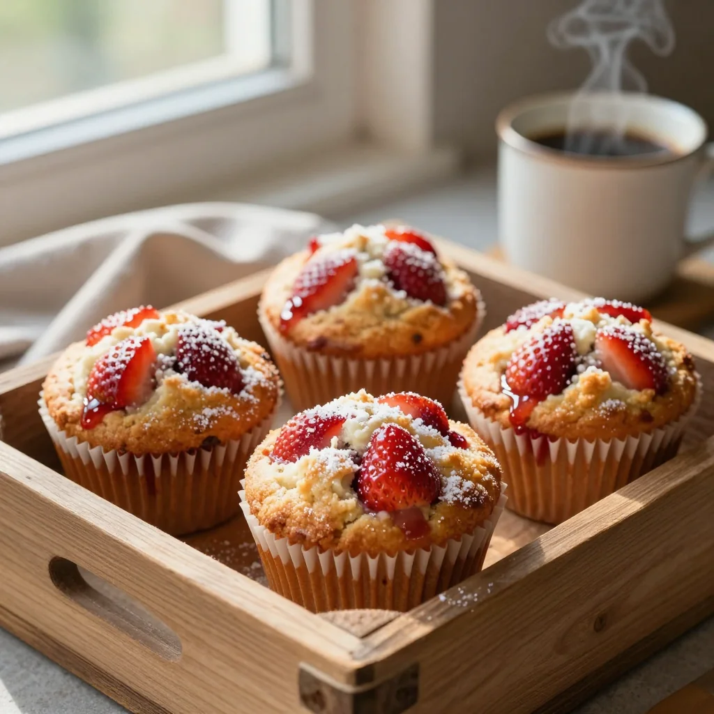 Strawberry Rhubarb Muffins