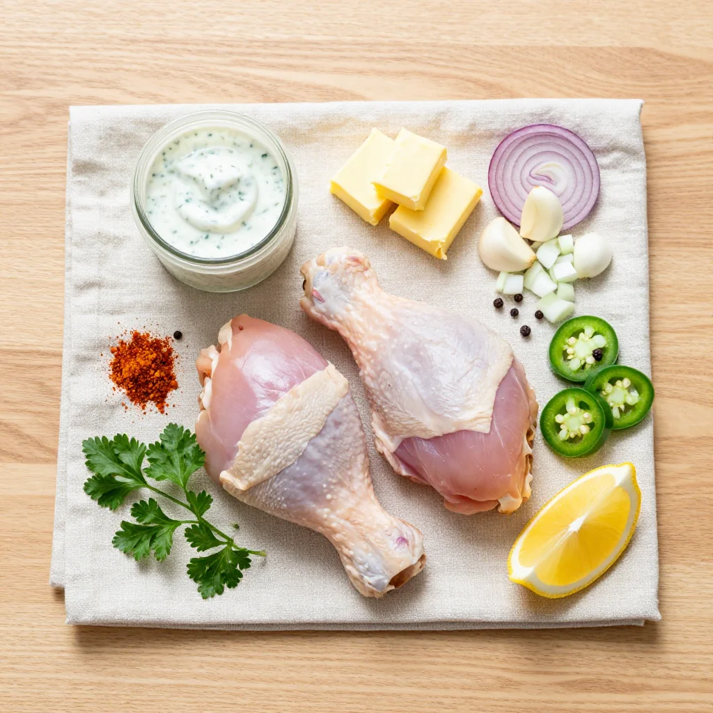All ingredients for Slow Cooker Mississippi Chicken with Ranch