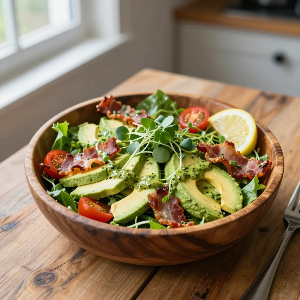 Green Goddess Cobb Salad with Avocado and Bacon