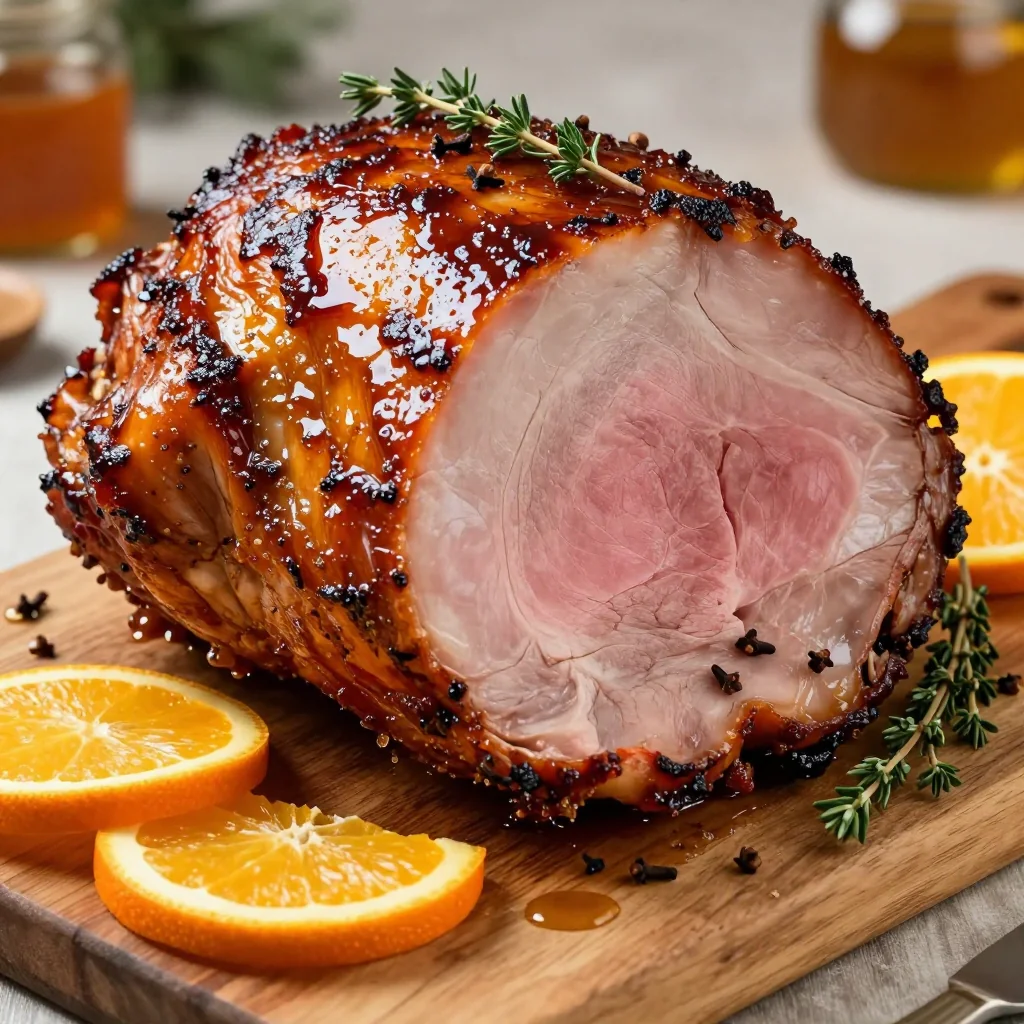 glazed ham with brown sugar and mustard for special occasion meals