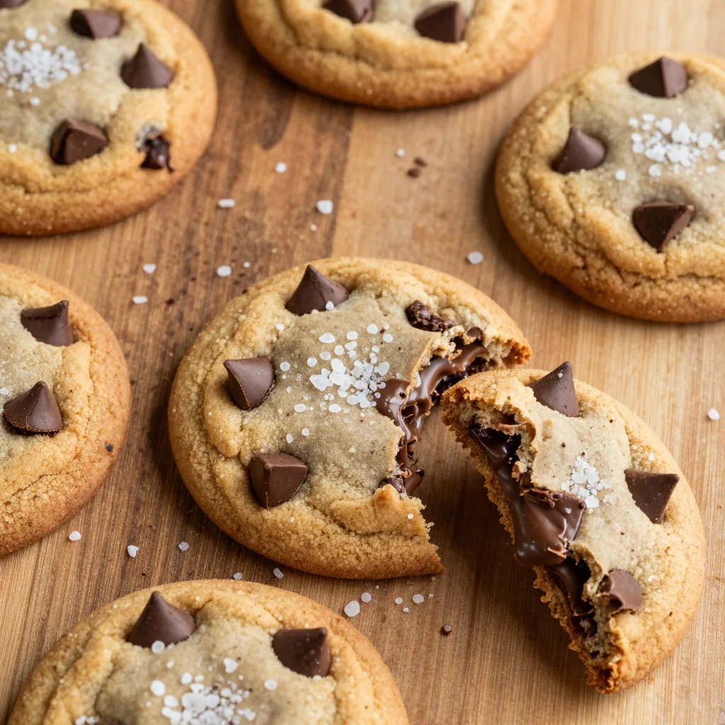 Indulgent Chocolate Chip Cookies with Sea Salt and Milk Chocolate Chips