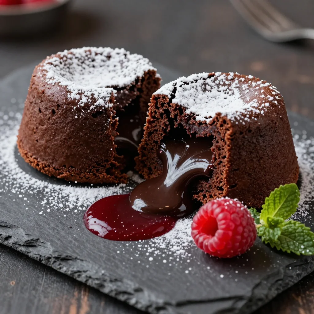 Warm Molten Chocolate Lava Cakes for Dessert