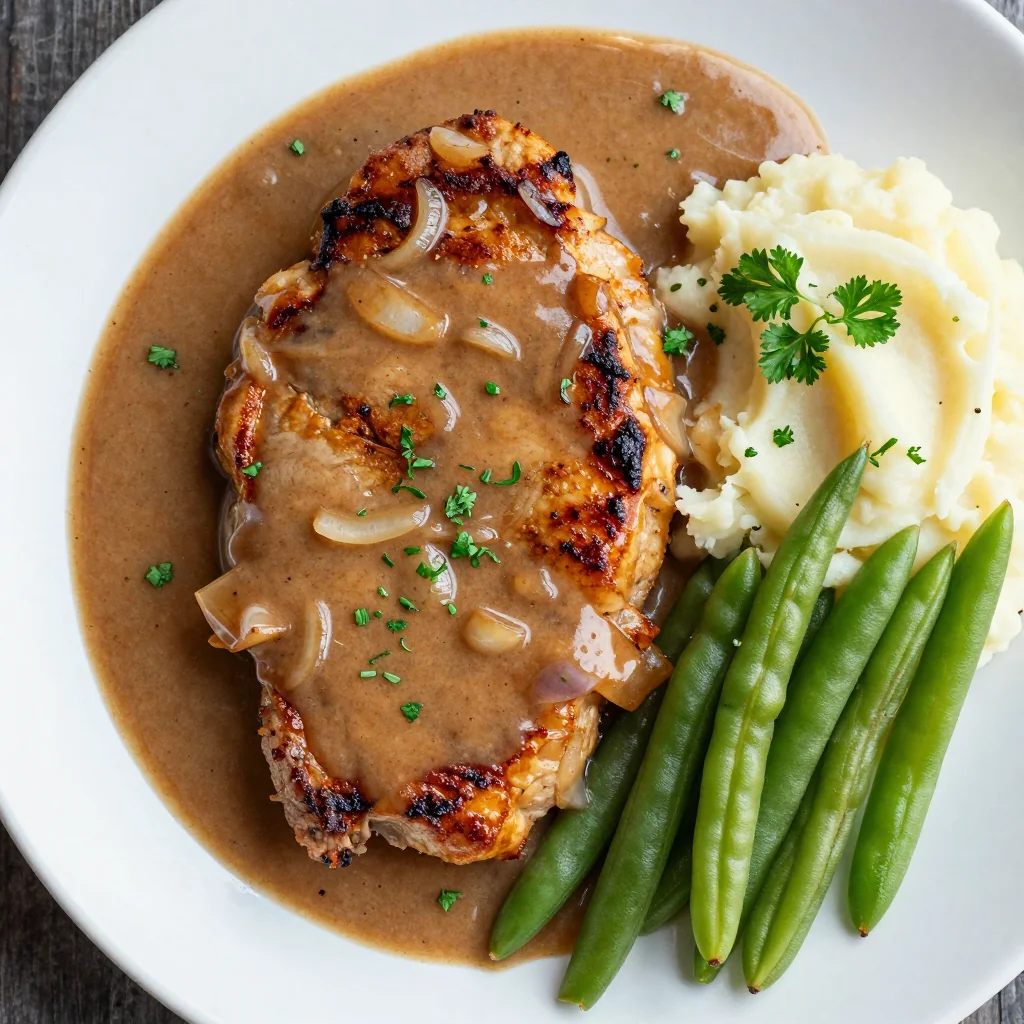 Martin Luther King Jr. Day Smothered Pork Chops with Pantry Gravy