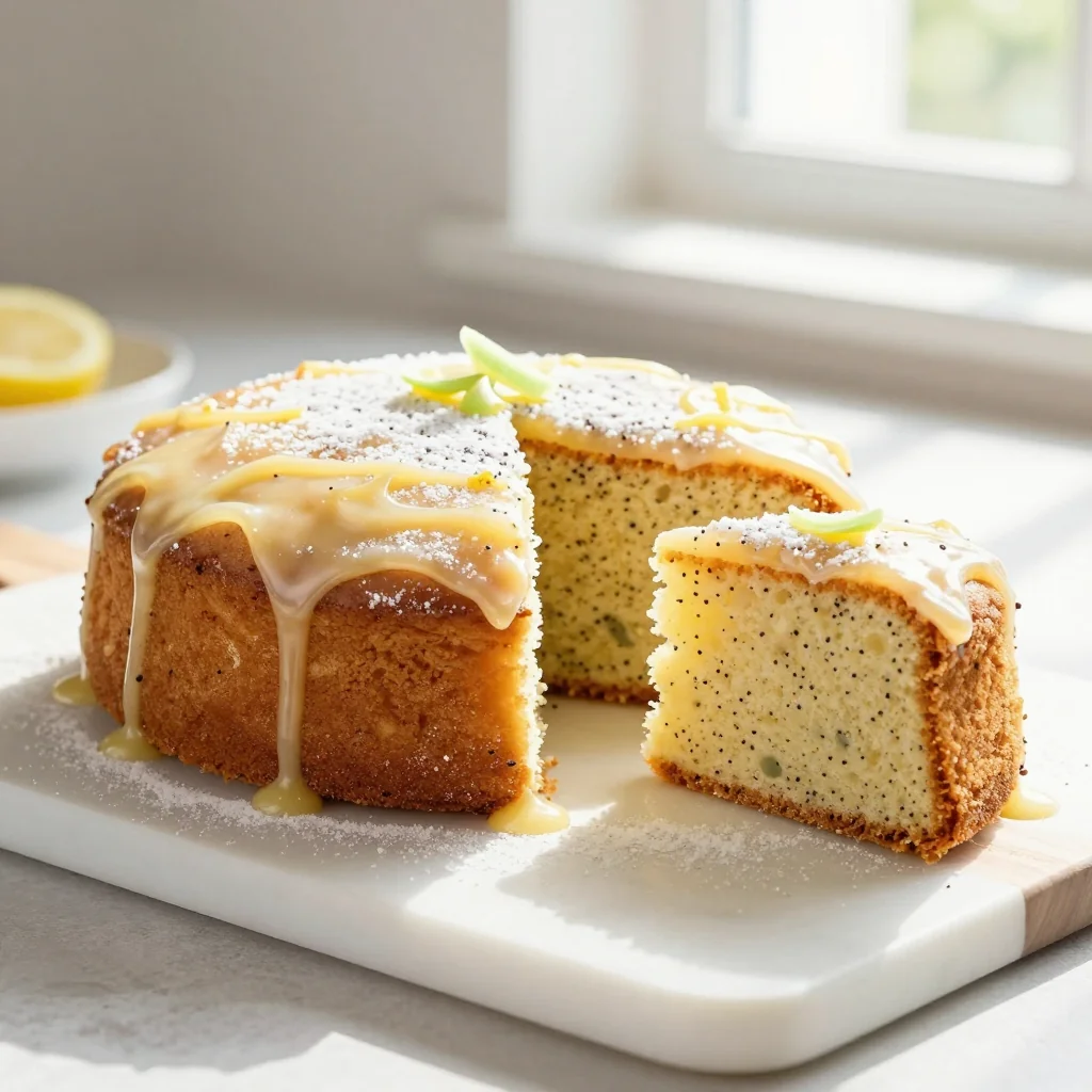 Lemon Poppy Seed Cake with Glaze