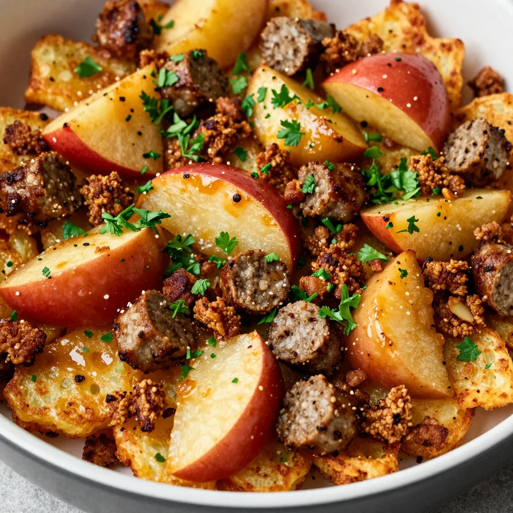 Freezer-Friendly Breakfast Breakfast Sausage and Apple Hash Browns