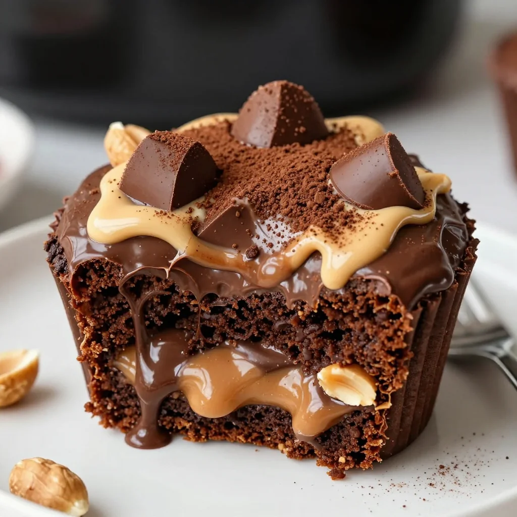 Indulgent Slow Cooker Chocolate Peanut Butter Cup Dump Cake