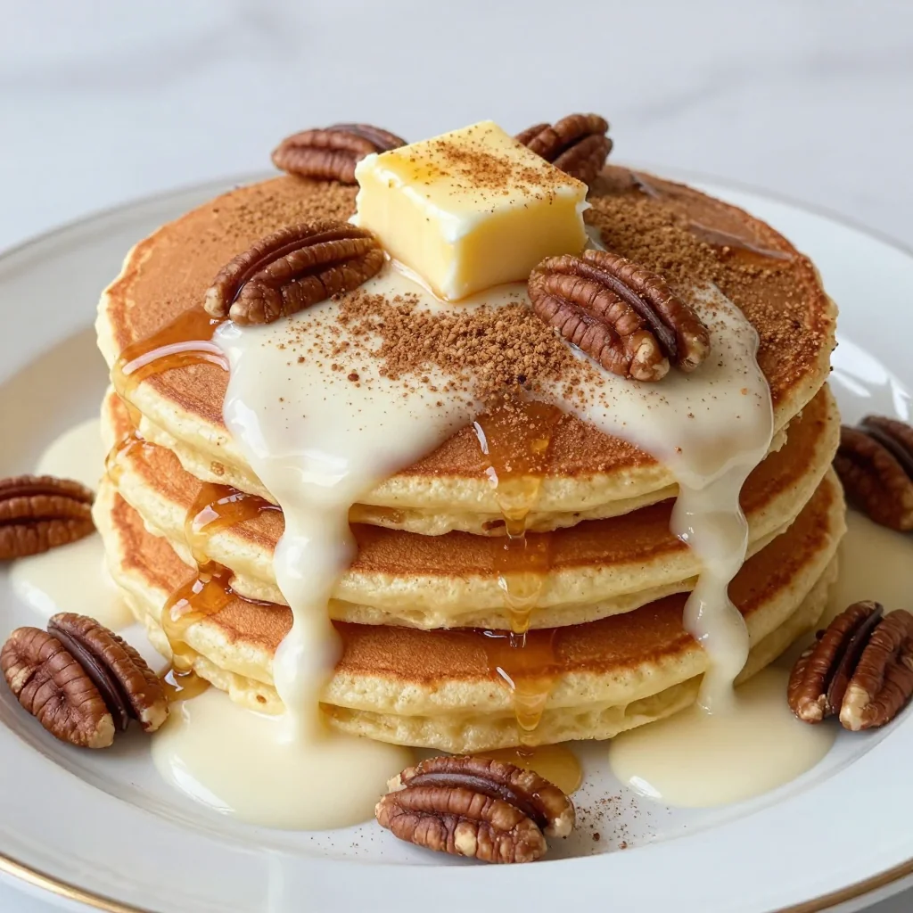 Indulgent Cinnamon Roll Pancakes for a Weekend Brunch