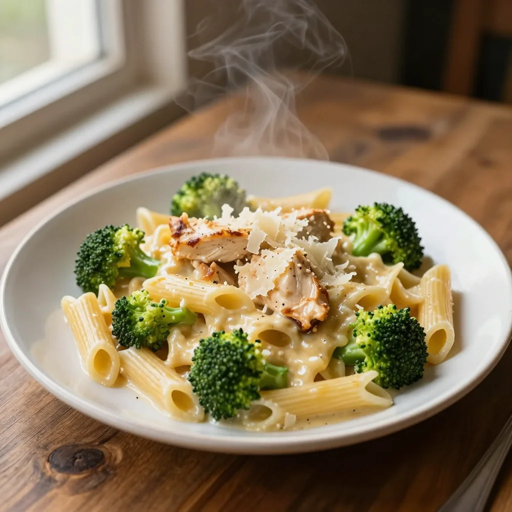 Chicken Alfredo with Broccoli and Penne