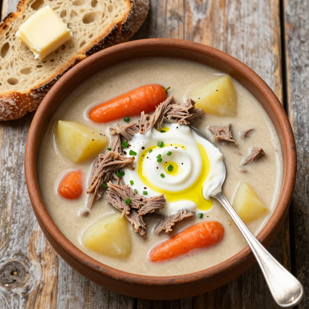 Winter Comfort Creamy Beef and Potato Soup