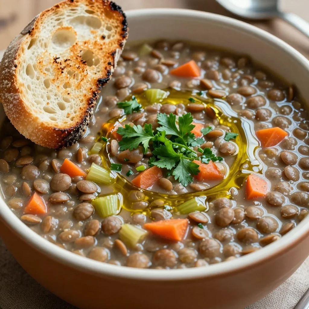 New Year's Day Freezer Prep Hearty Lentil Soup for Fresh Start