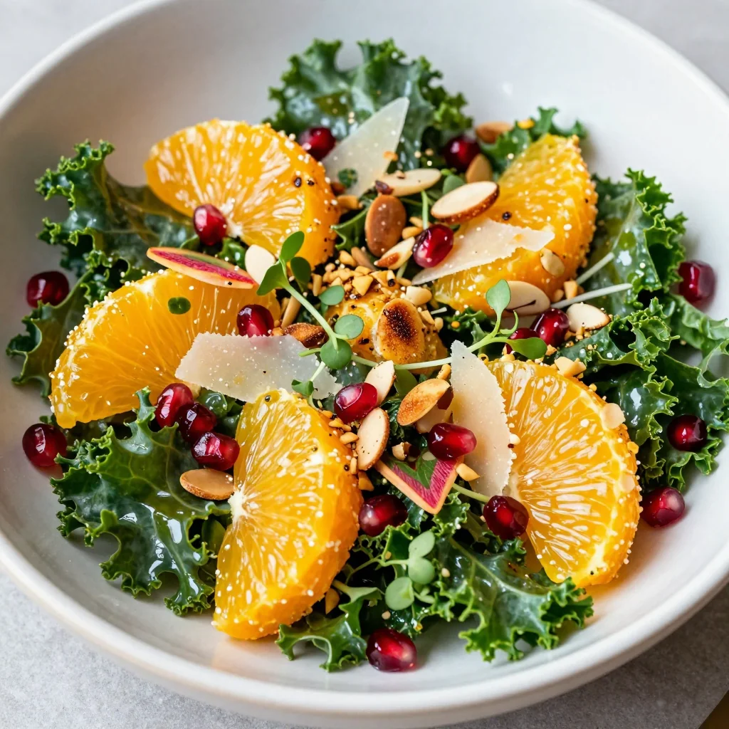citrusspiked kale salad with oranges and toasted almonds for winter
